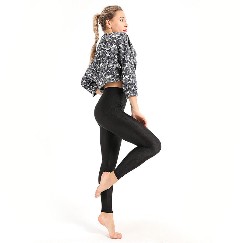 Les vêtements D'entraînement des femmes Leggings Casual Brillant Brillant Legging Femelle