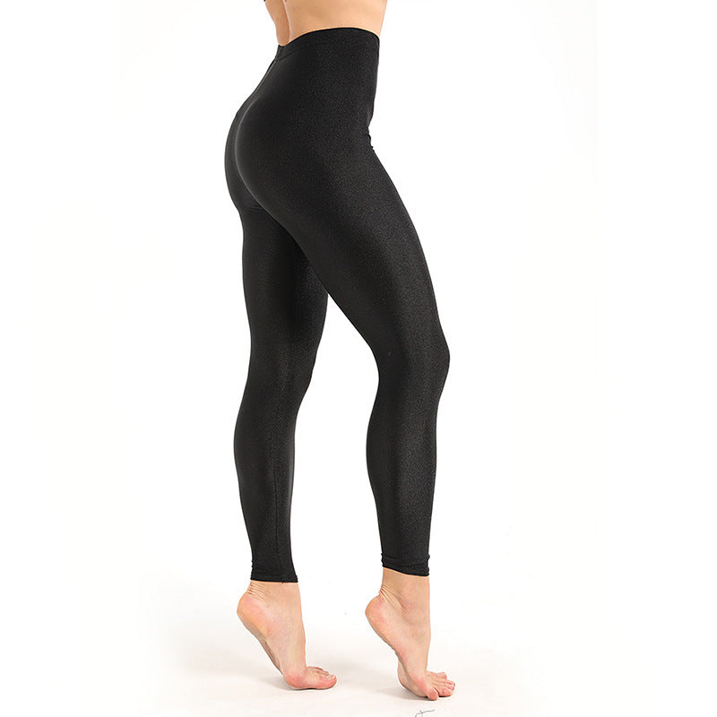 Les vêtements D'entraînement des femmes Leggings Casual Brillant Brillant Legging Femelle