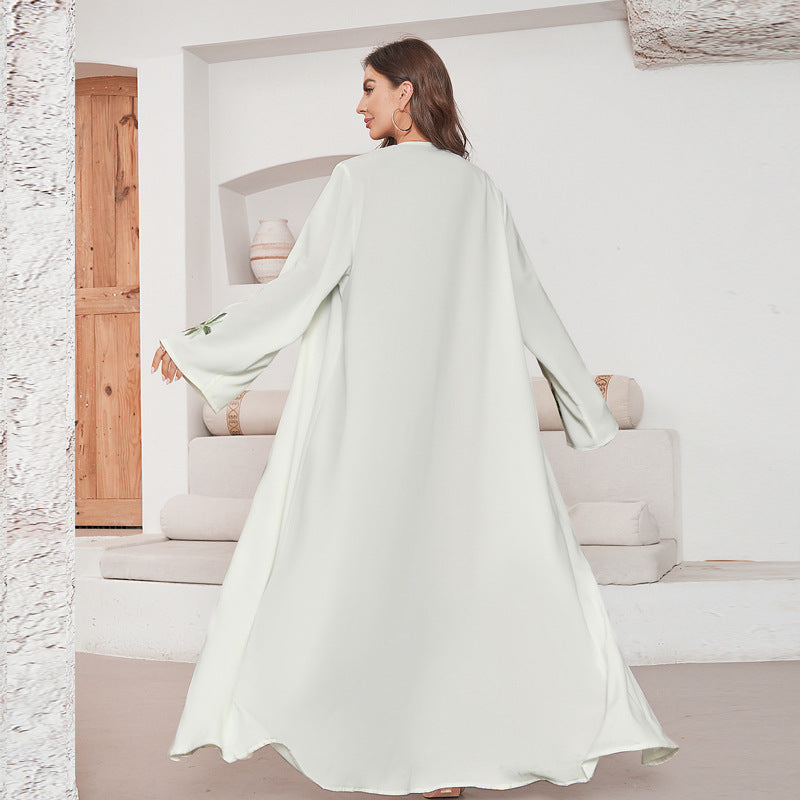 Robe brodée à manches longues pour femmes