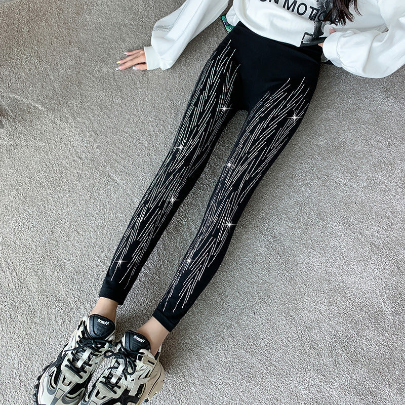 Leggings strass brillant pour femmes