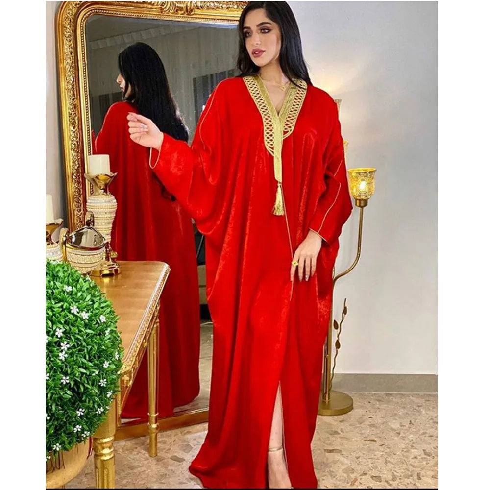 Eid Mubarak  Fashion Women Dress Open Abaya Satin Dubai  Islamic Clothing Kimono Abayaa Long Robe Gown  Kaftan