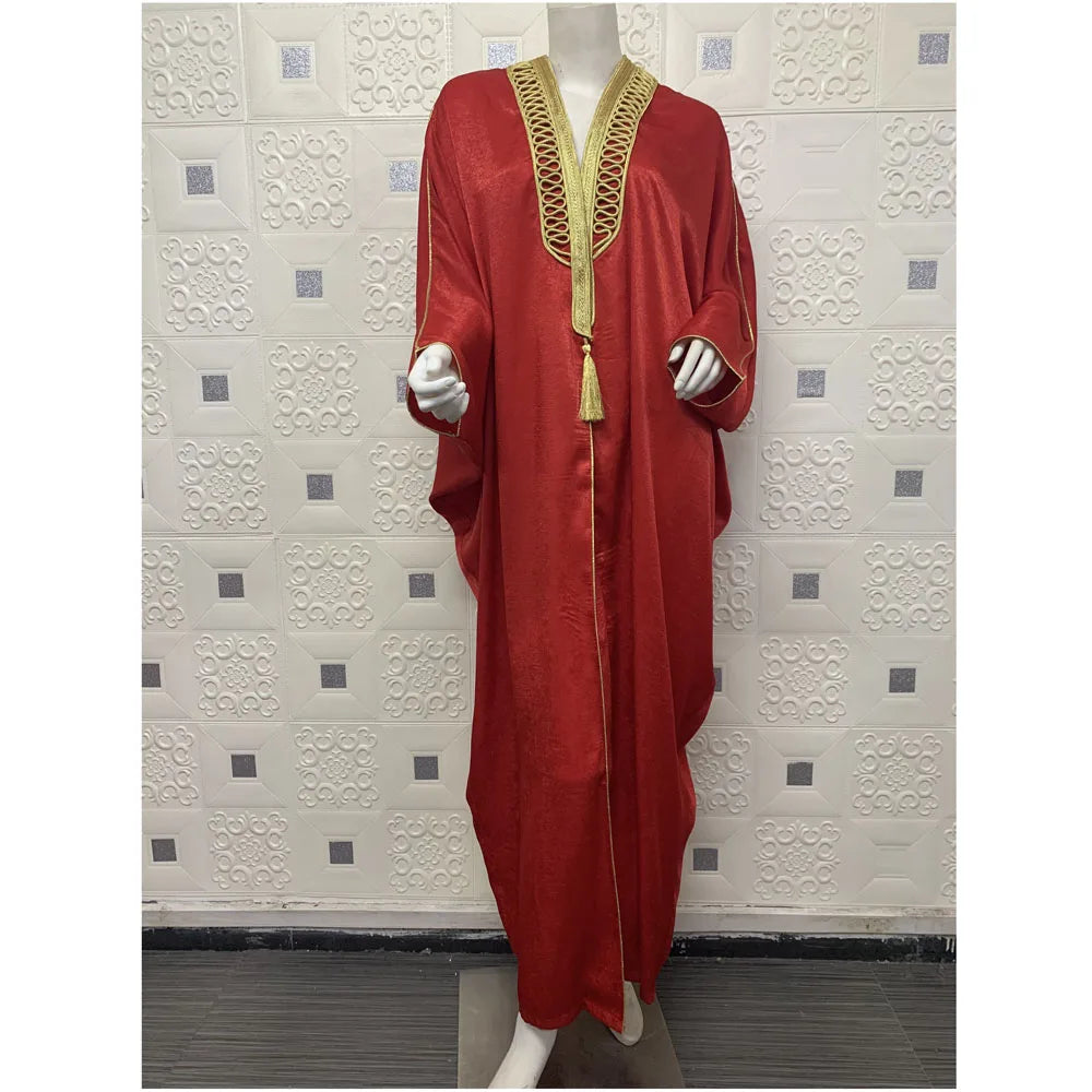 Eid Mubarak  Fashion Women Dress Open Abaya Satin Dubai  Islamic Clothing Kimono Abayaa Long Robe Gown  Kaftan