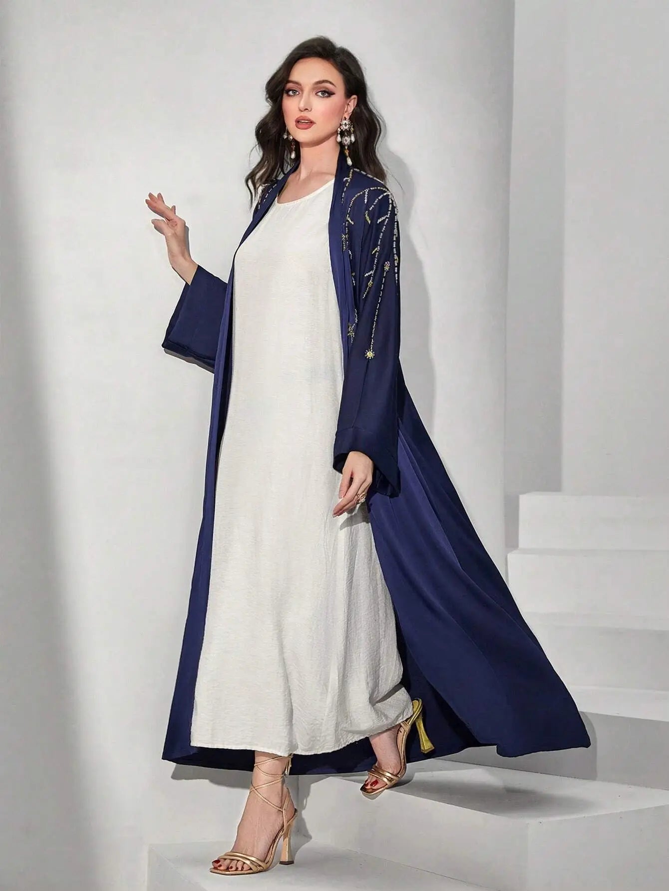 Eid Diamond Abaya for Women Jalabiya Dress Muslim Caftan Arab  Kaftan Abayas Long Dresses Robe Woman Ramadan Vestidos