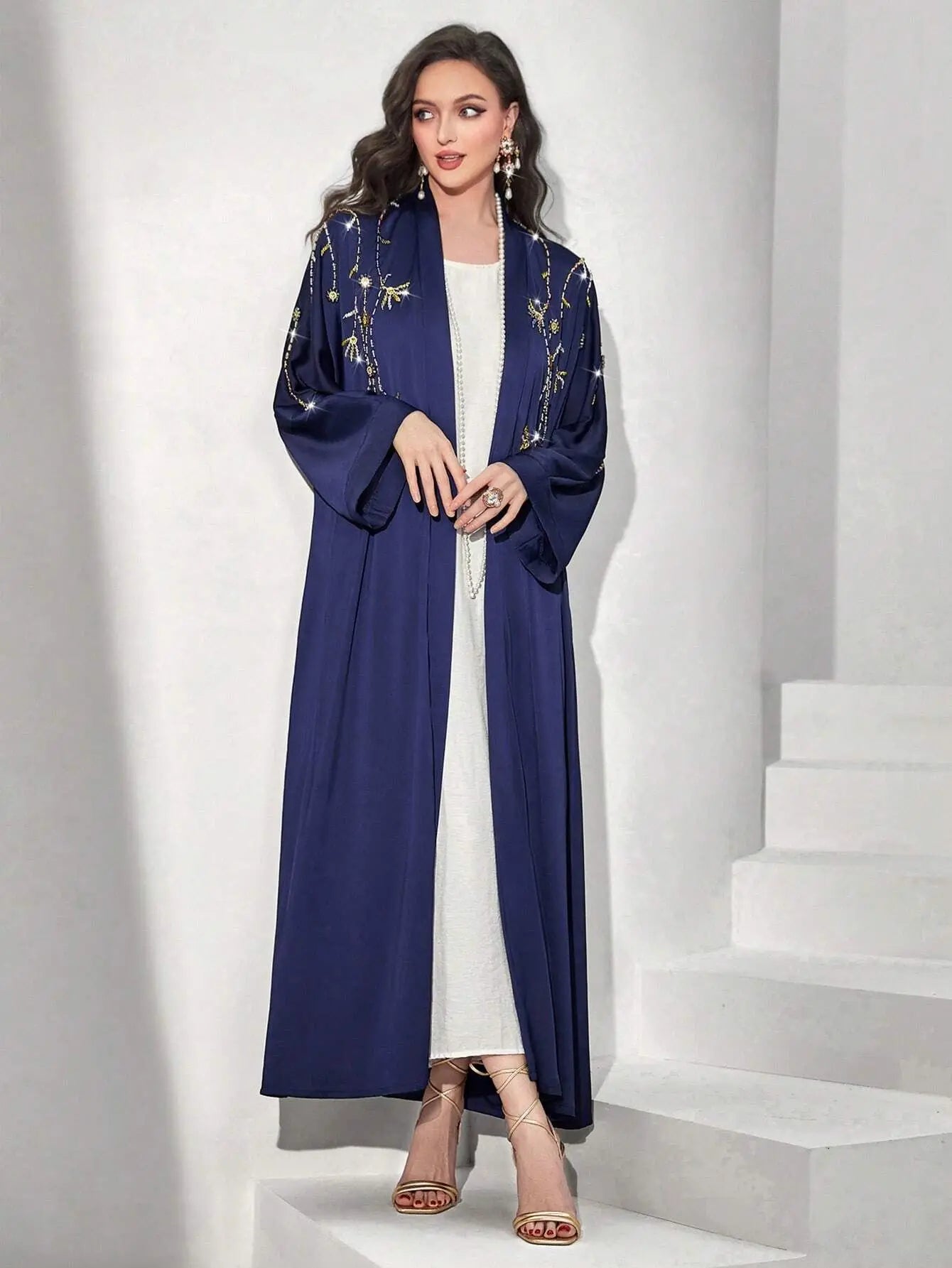 Eid Diamond Abaya for Women Jalabiya Dress Muslim Caftan Arab  Kaftan Abayas Long Dresses Robe Woman Ramadan Vestidos