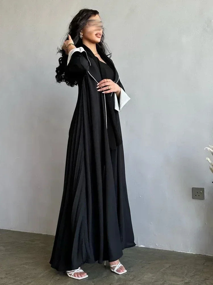 Elegant Button Split Sleeve Sleeve Muslim Abaya for Women Abayas Maxi Vestidos Morocco Kaftan Turkey Arabic Long Robe 2023