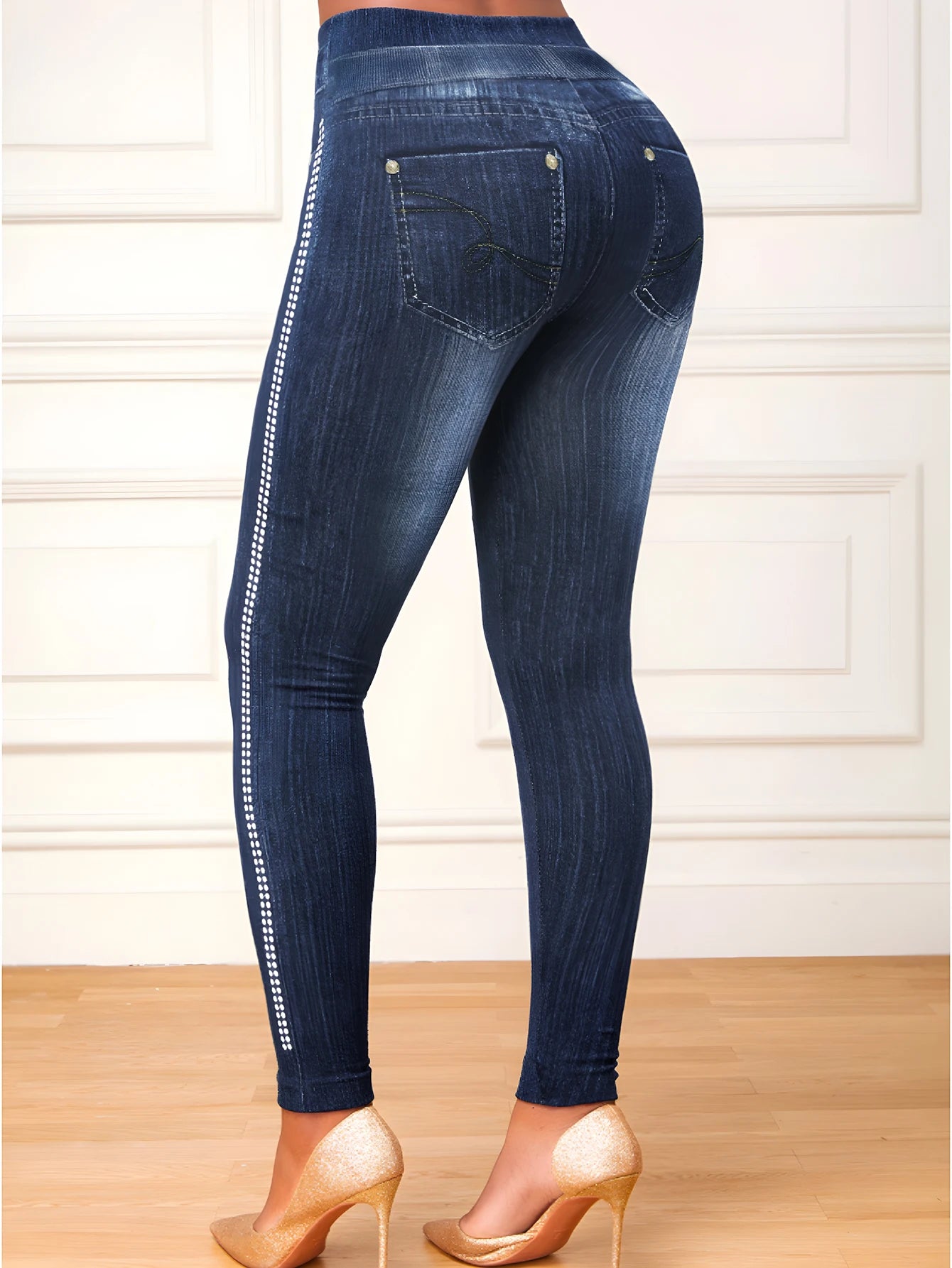 Leggings Autumn Denim Style High Waisted Leggings Slim And Sexy Leggings For Women