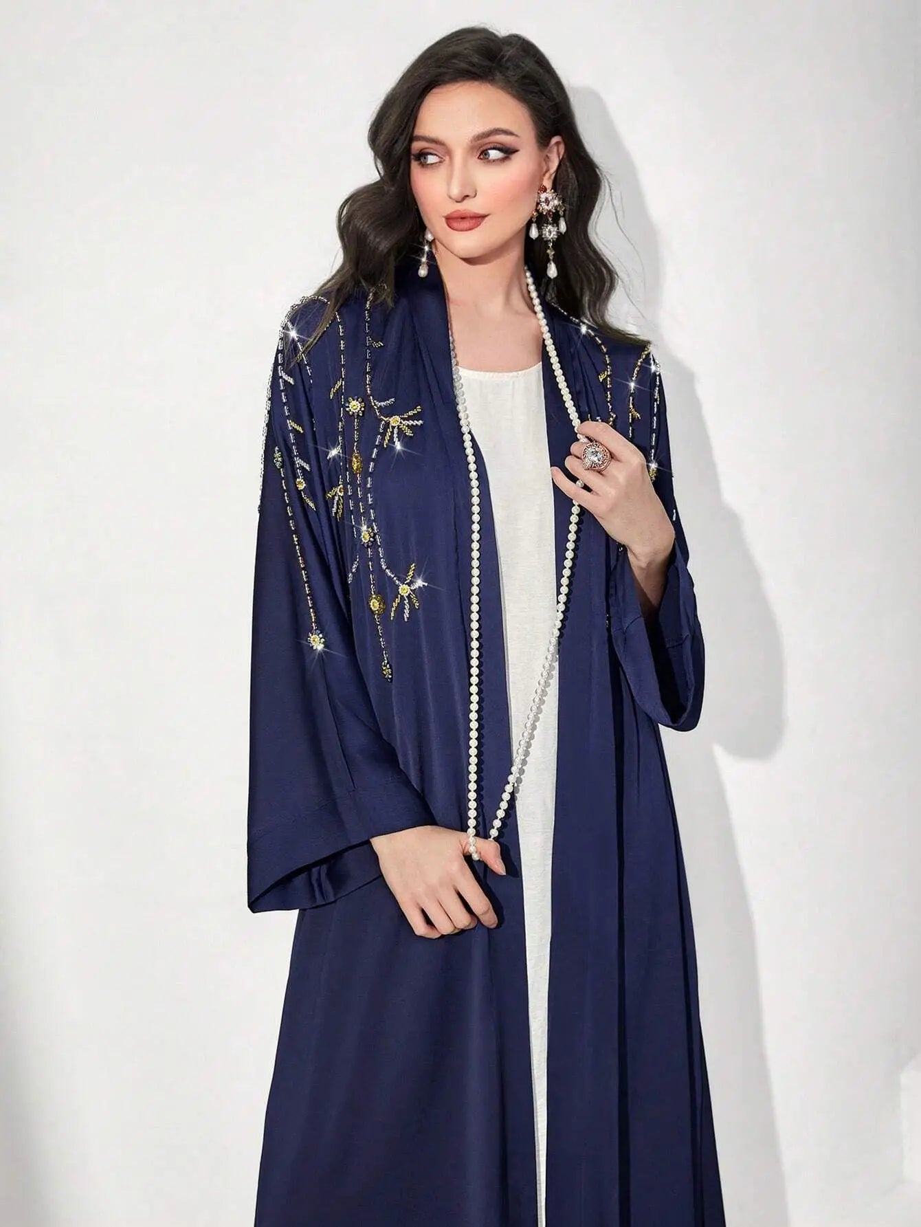 Eid Diamond Abaya for Women Jalabiya Dress Muslim Caftan Arab  Kaftan Abayas Long Dresses Robe Woman Ramadan Vestidos