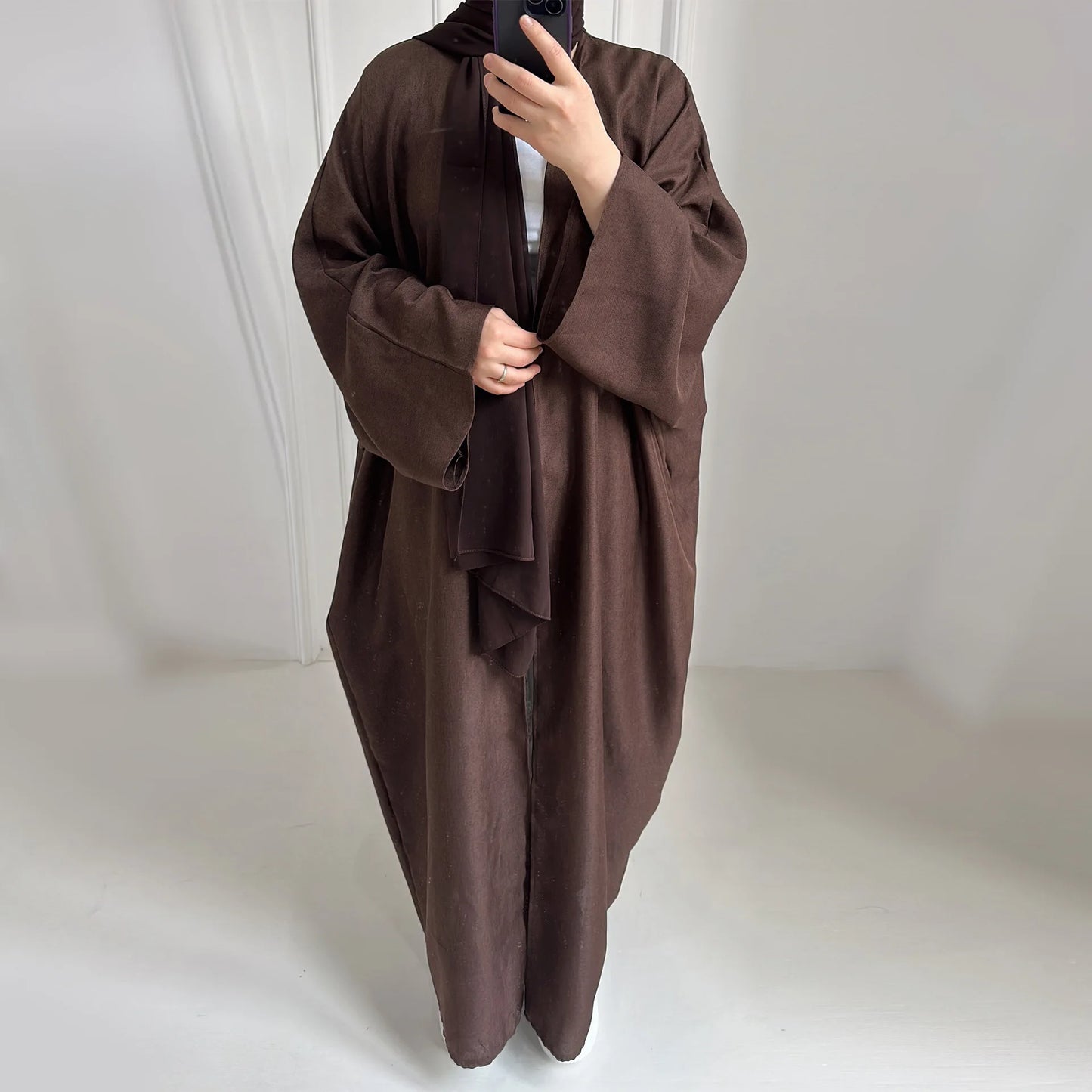 Fashion Modest Abaya Kimono Dubai Muslim Cardigan Abayas Women Casual Robe Female Islam Clothes Linen Blend Oversize Coats