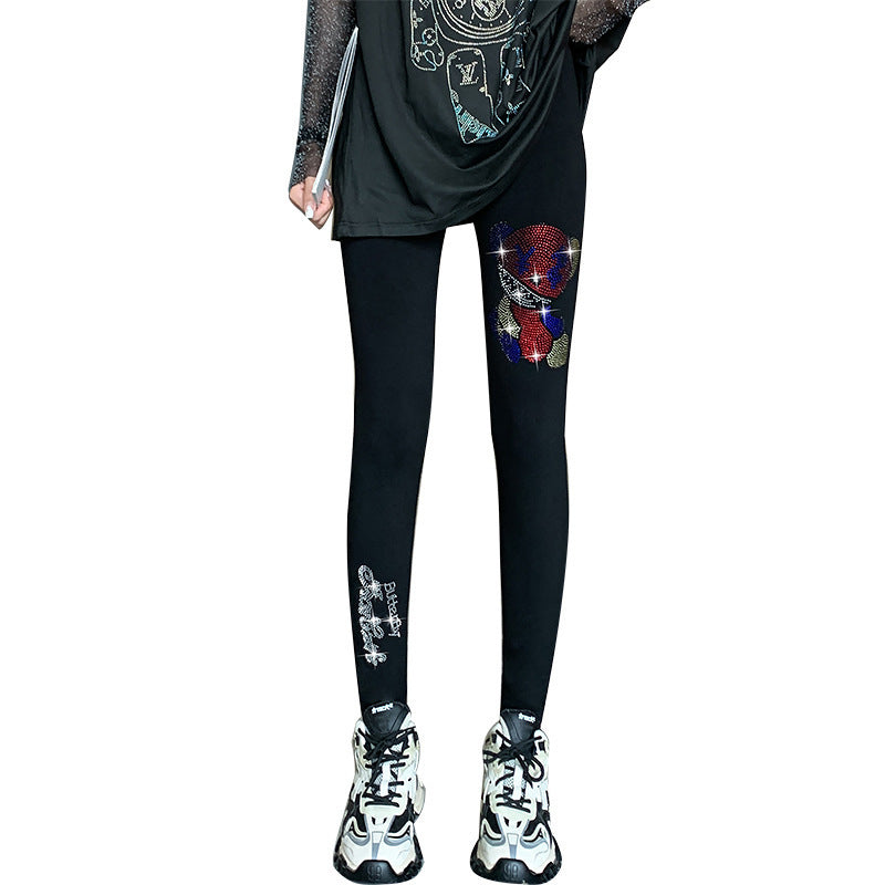 Leggings strass brillant pour femmes